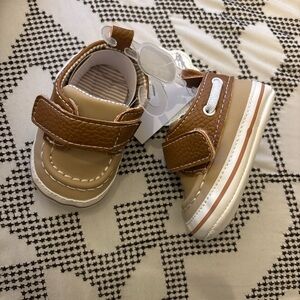 Brown Kids Shoes with Velcro Strap